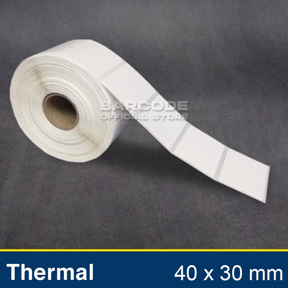 

Label Stiker Thermal 4X3 mm 4 X 3 4X3mm Kes Barcode 1 Line isi 8 Pcs