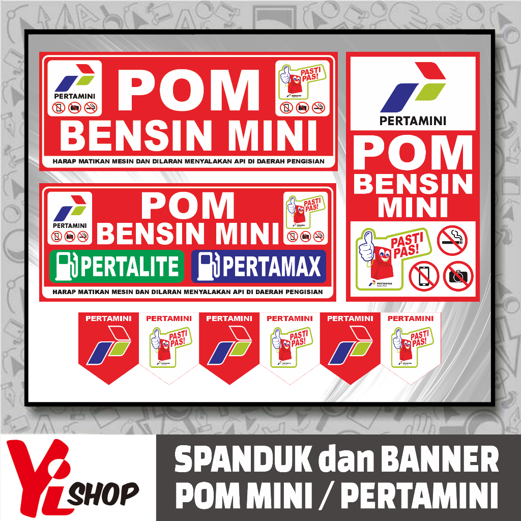 Spanduk / Banner POM BENSIN MINI / PERTAMINI