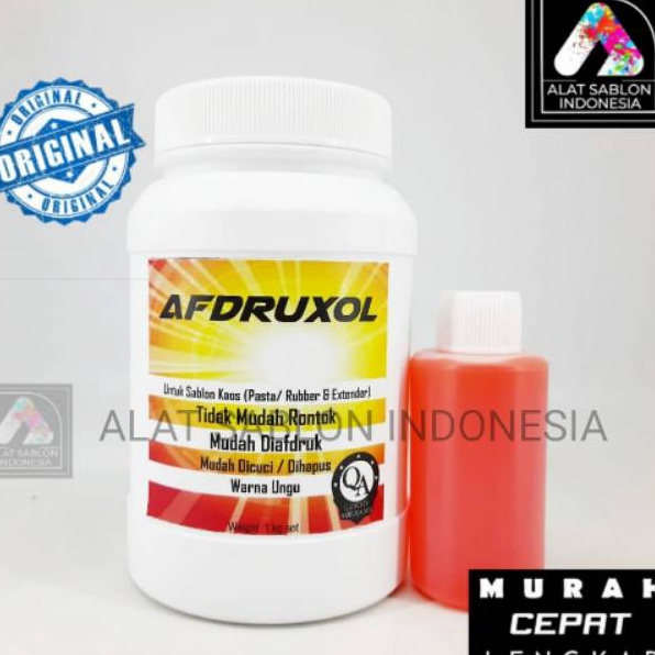 

Eksklusif AFDRUK AFDRUXOL SABLON BASIS AIR UNGU BERKUALITAS 1KG