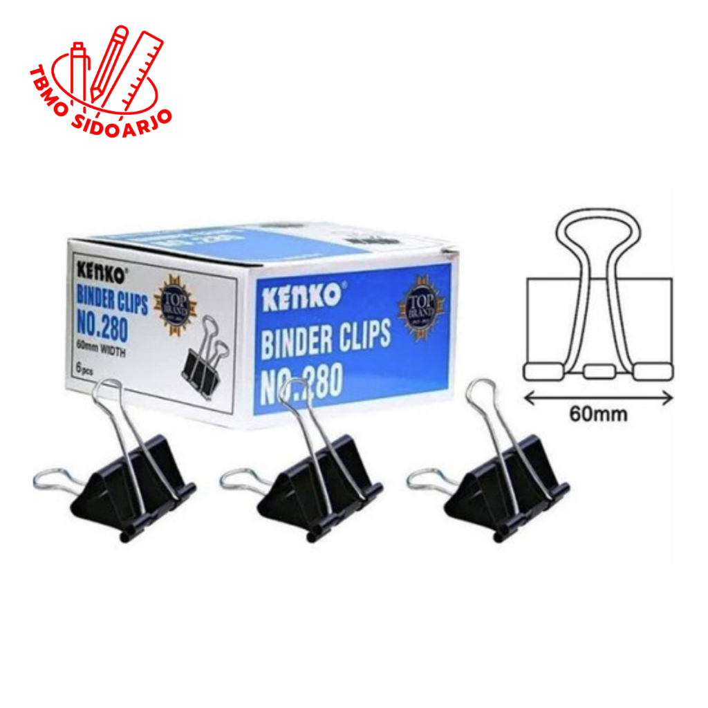 

TBMO Binder Klip Kenko No 280 Isi 6 Pcs / Klip Kertas Kenko
