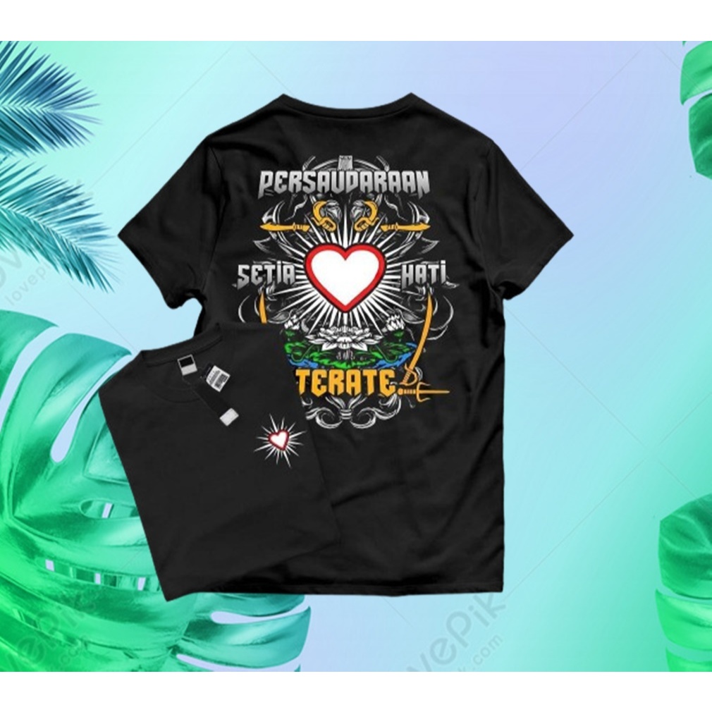 kaos pria kaos t-shirt " "  "  BED " " " Kaos Baju Distro Hati Bersinar PSHT persaudaraan setia hati