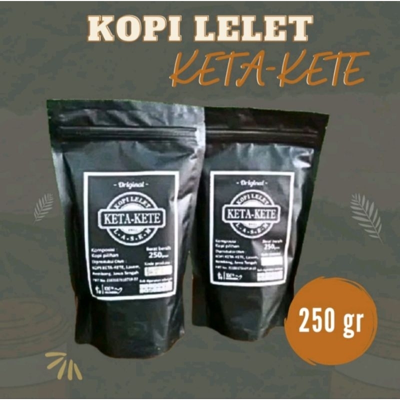 

KOPI LELET LASEM KETA KETE FOIL 250GR KOPI HITAM