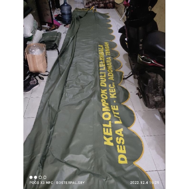 terpal tenda kainjeep/cv super 5x8 + rumbai