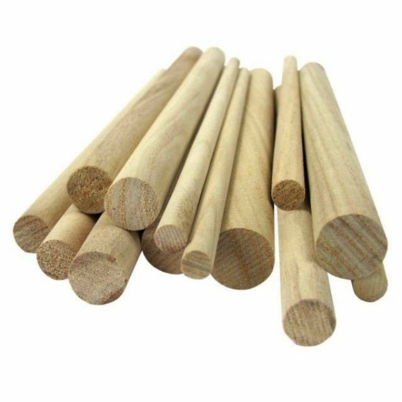 TERMURAH Tongkat kayu dowel kerajinan/ Stik kayu bulat
