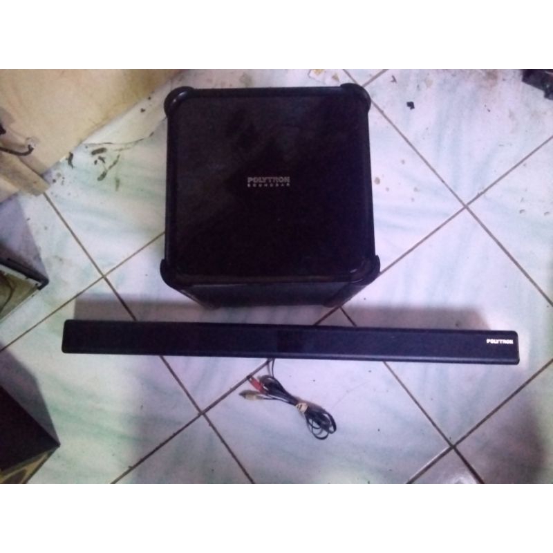 SEPEKER PASIF SOUNDBAR SUBWOOFER + TWITTER TV LED POLYTRON 32INC