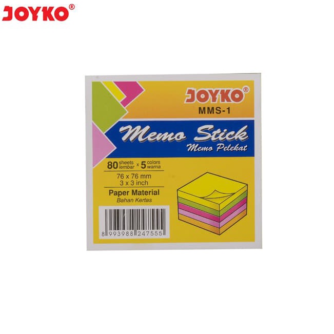 

Harga Termurah Joyko Sticky Note Warna Warni MMS 1
