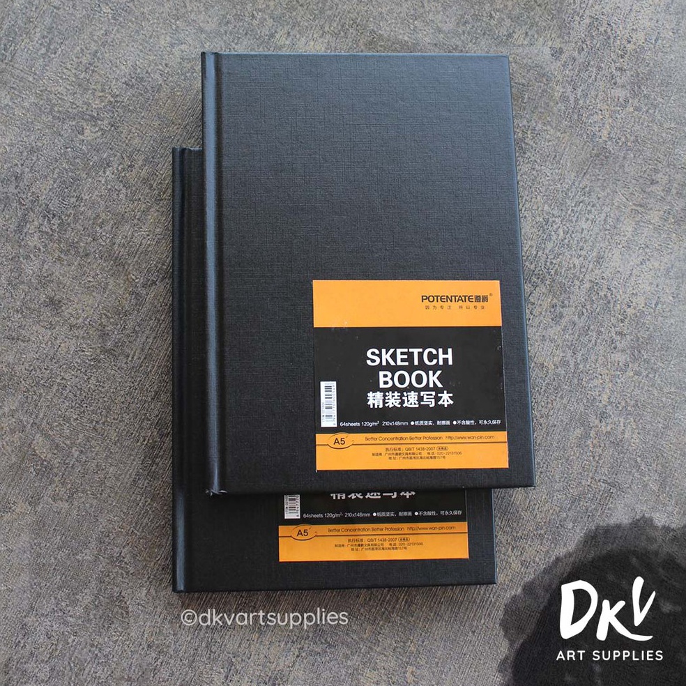 

ih Stok Banyak POTENTATE Sketchbook A5 12gsm Hard Cover 78