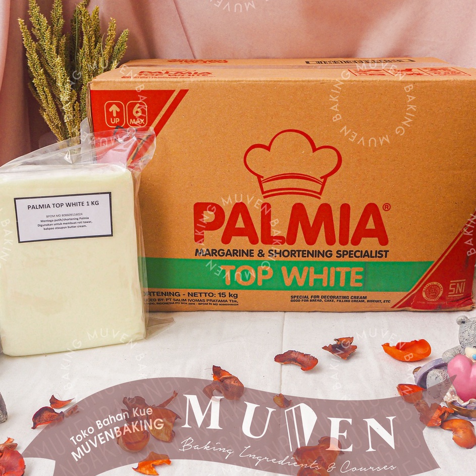 

ev Ready Stock MENTEGA PUTIH PALMIA TOP WHITE 1 Kg SHORTENING Y42