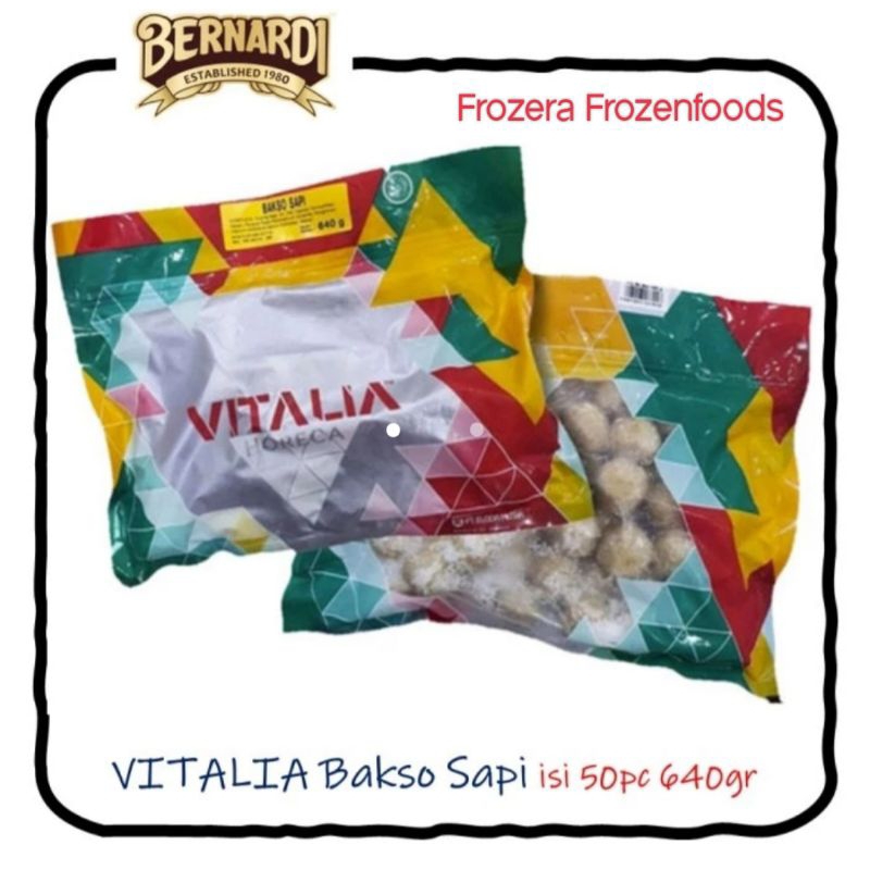 

[DIJAMIN FRESH] VITALIA BAKSO SAPI 640gr Isi 50 Biji / Frozenfoods Murah