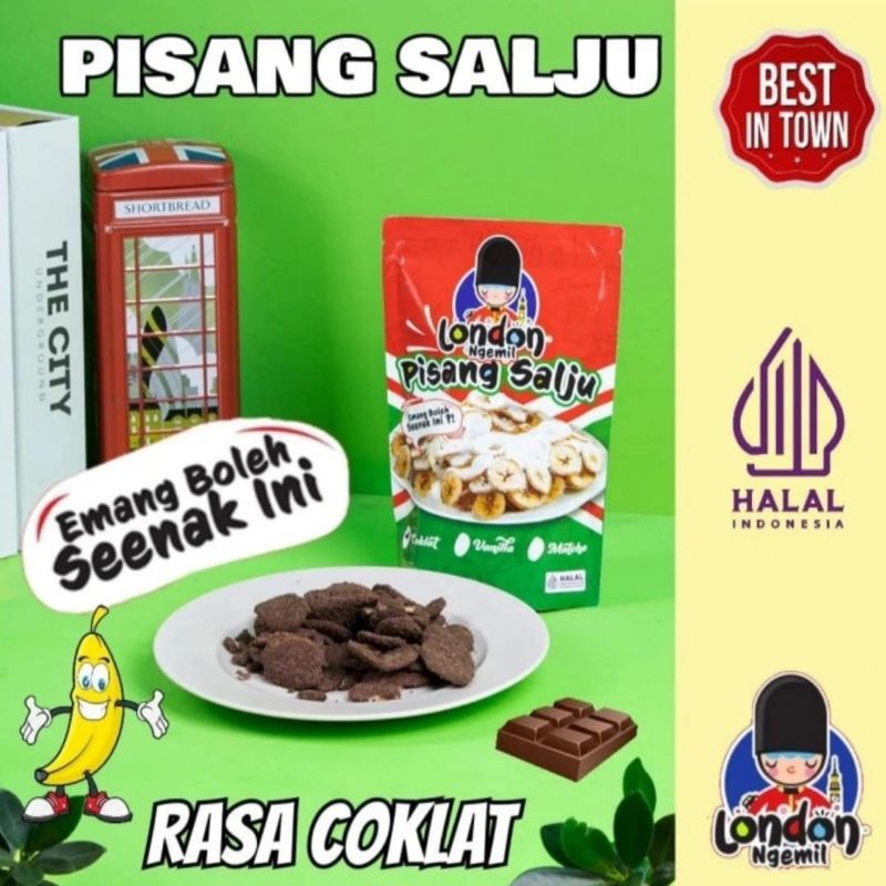 

KRIPIK PISANG SALJU KRISPY LONDON NGEMIL RASA COKELAT