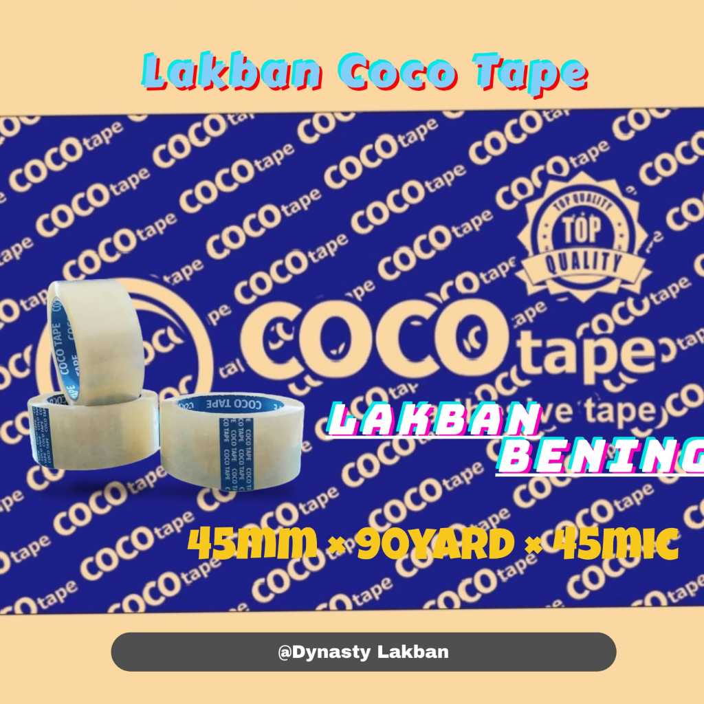 

6 rol LAKBAN BENING - COKLAT 45mm x 90 x 45MIC COCOTAPE Lakban Packing, TIDAK MUDAH PUTUS