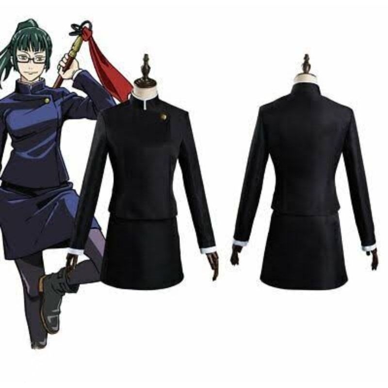 Kostum Cosplay Maki Zenin Anime Jujutsu Kaisen Costume Cosplay Cewek Jujutsu Kaisen Full set
