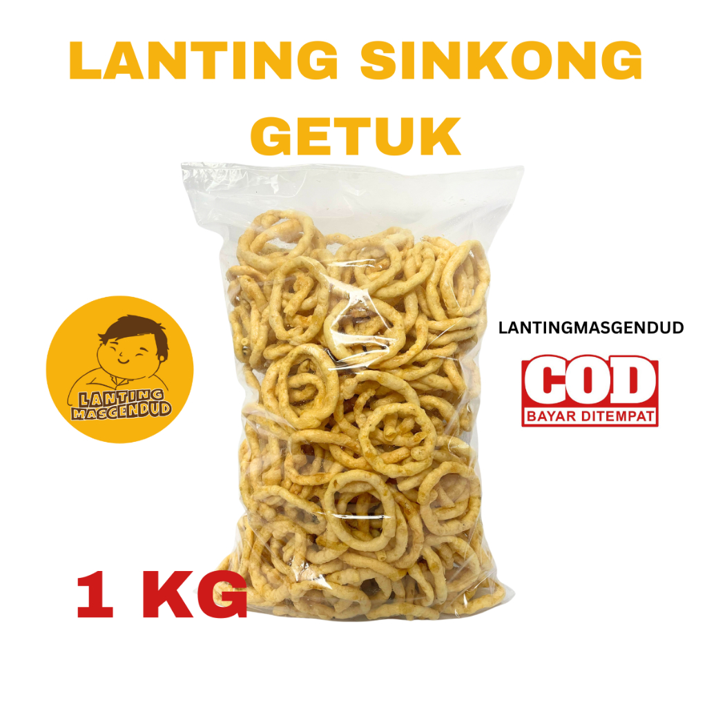 

Lanting Singkong Getuk - Rasa Gurih Camilan 1 kg Snacks Singkong Cemilan Asin