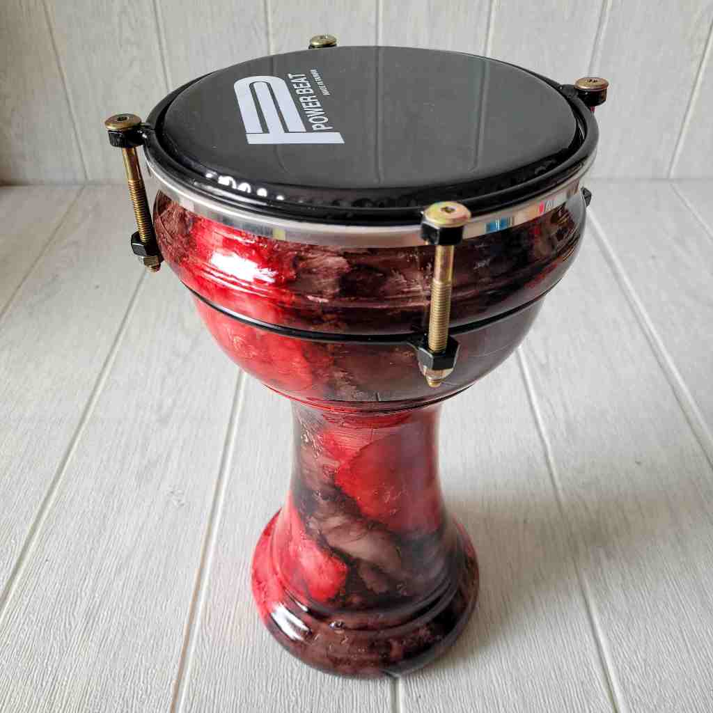 Calti Darbuka Dumbuk Mini Warna Marmer Merah Ukuran Anak 6 inch Kualitas Terbaik Original