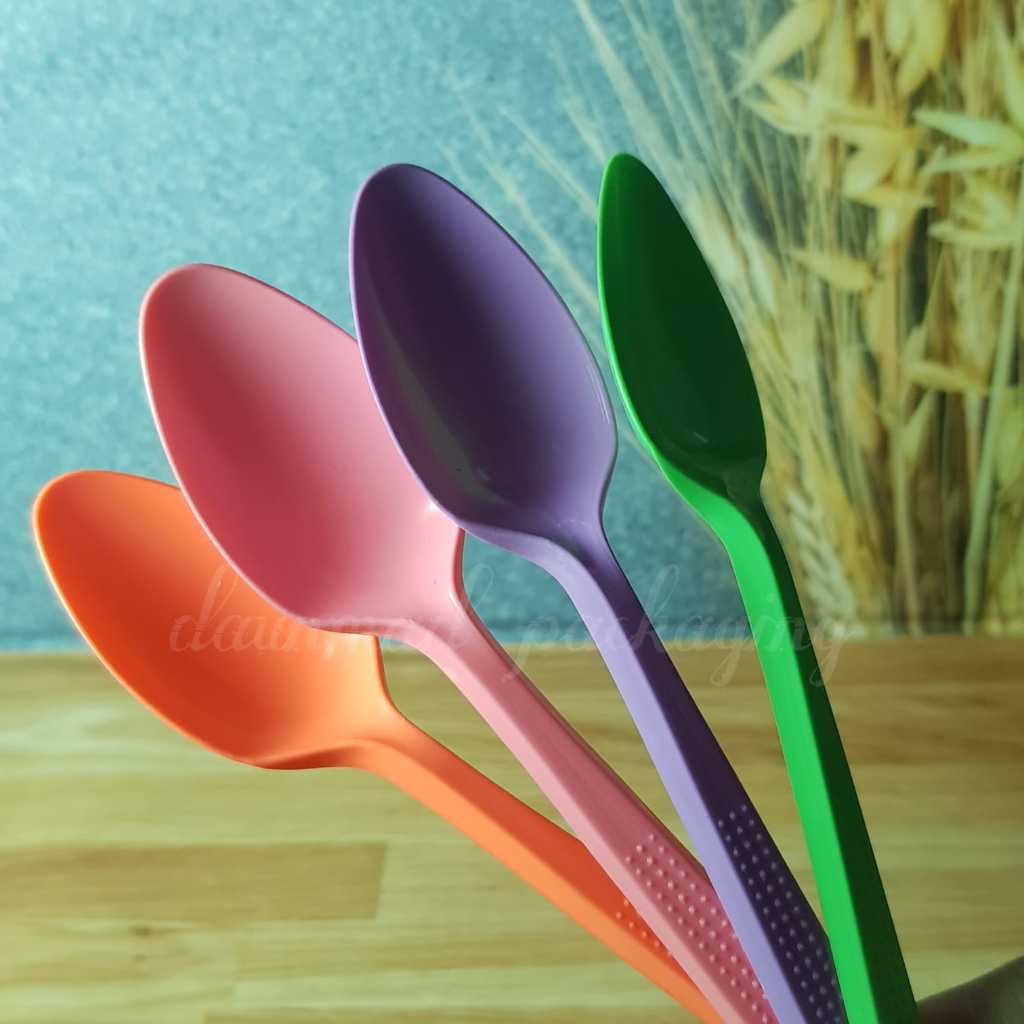 Sendok Teh VICTORY Sendok Teh Plastik Warna Warni [100pcs]