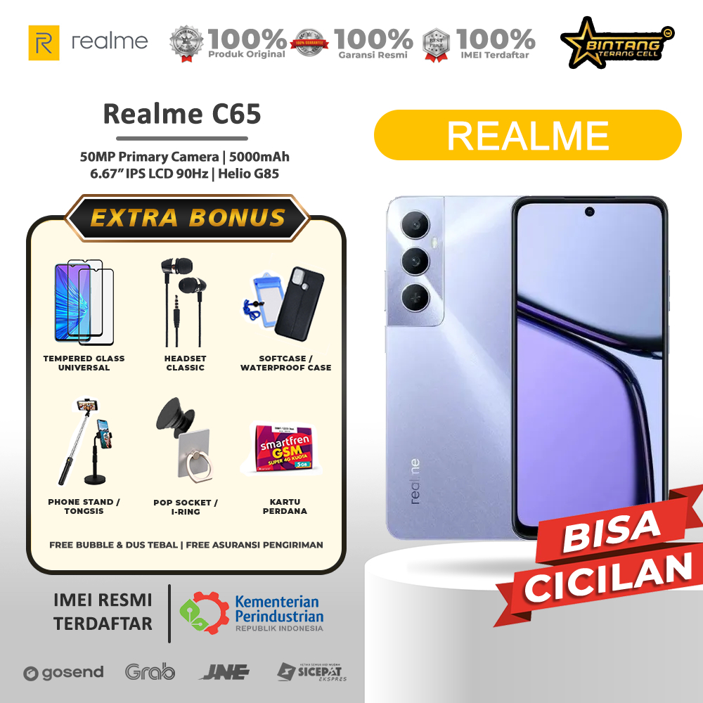 Realme C65 NFC Ram 8/256Gb ram 8/128Gb Garansi resmi