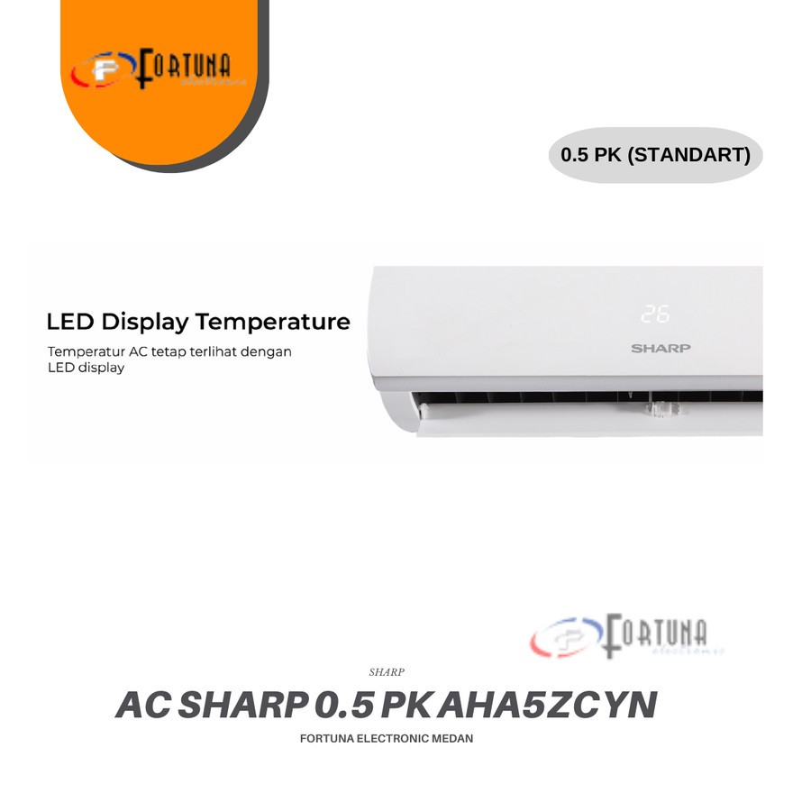 AC SHARP 1/2 PK LOW WATT AH-A5ZCY DAYA 344 WATT UNIT ONLY