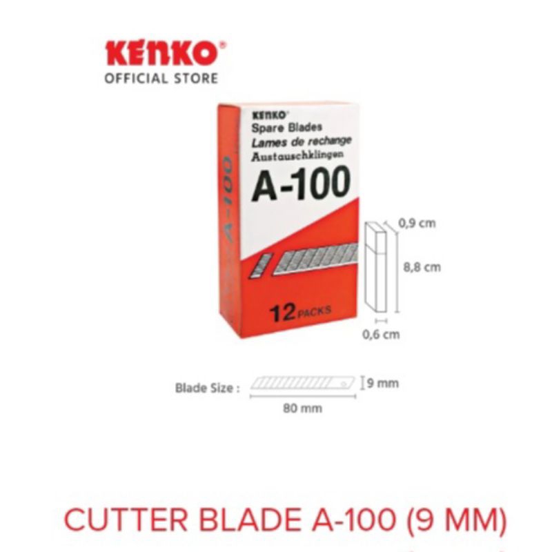 

Cutter Blade A-100 / Anak pisau catter kecil A-100