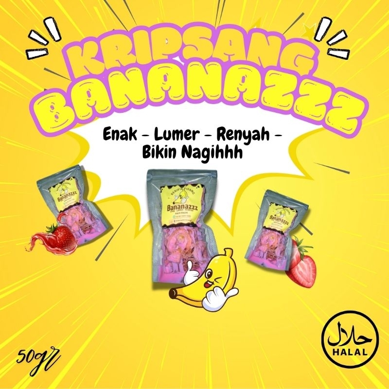 

KRIPIK PISANG LUMERRR | STRAWBERRY 150GR | KRIPIK