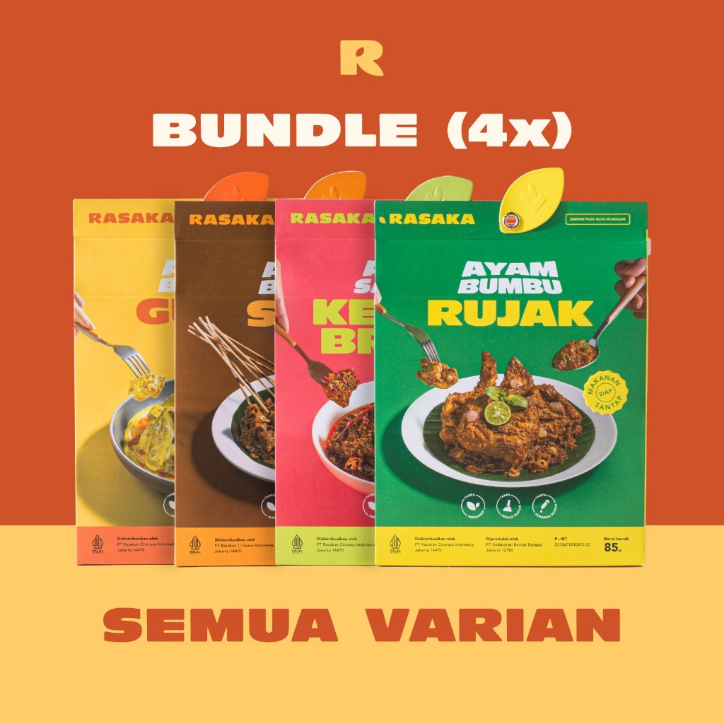 

RASAKA BUNDLE ALL 4 VARIANTS RASA 85GR /MAKANAN INSTANT/SIAP MAKAN