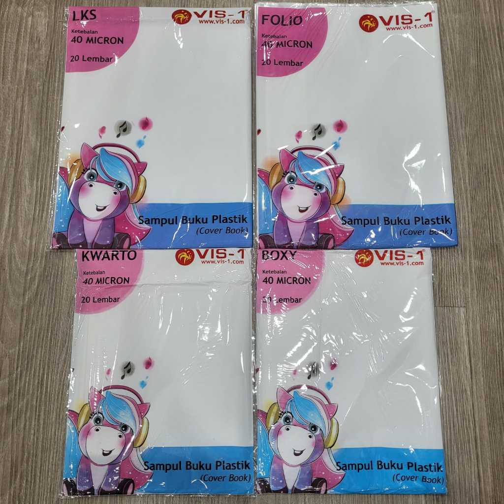 

Sampul Buku Plastik Bening Ukuran Buku Boxy, Merek Vis-1