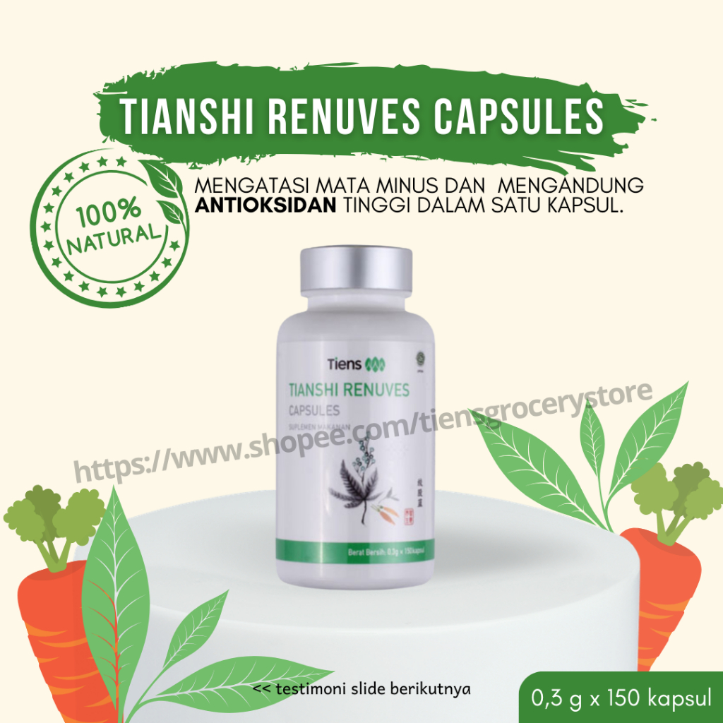 Tiens Tianshi Renuves Capsules Isi 150 Kapsul 100 Original Antioksidan