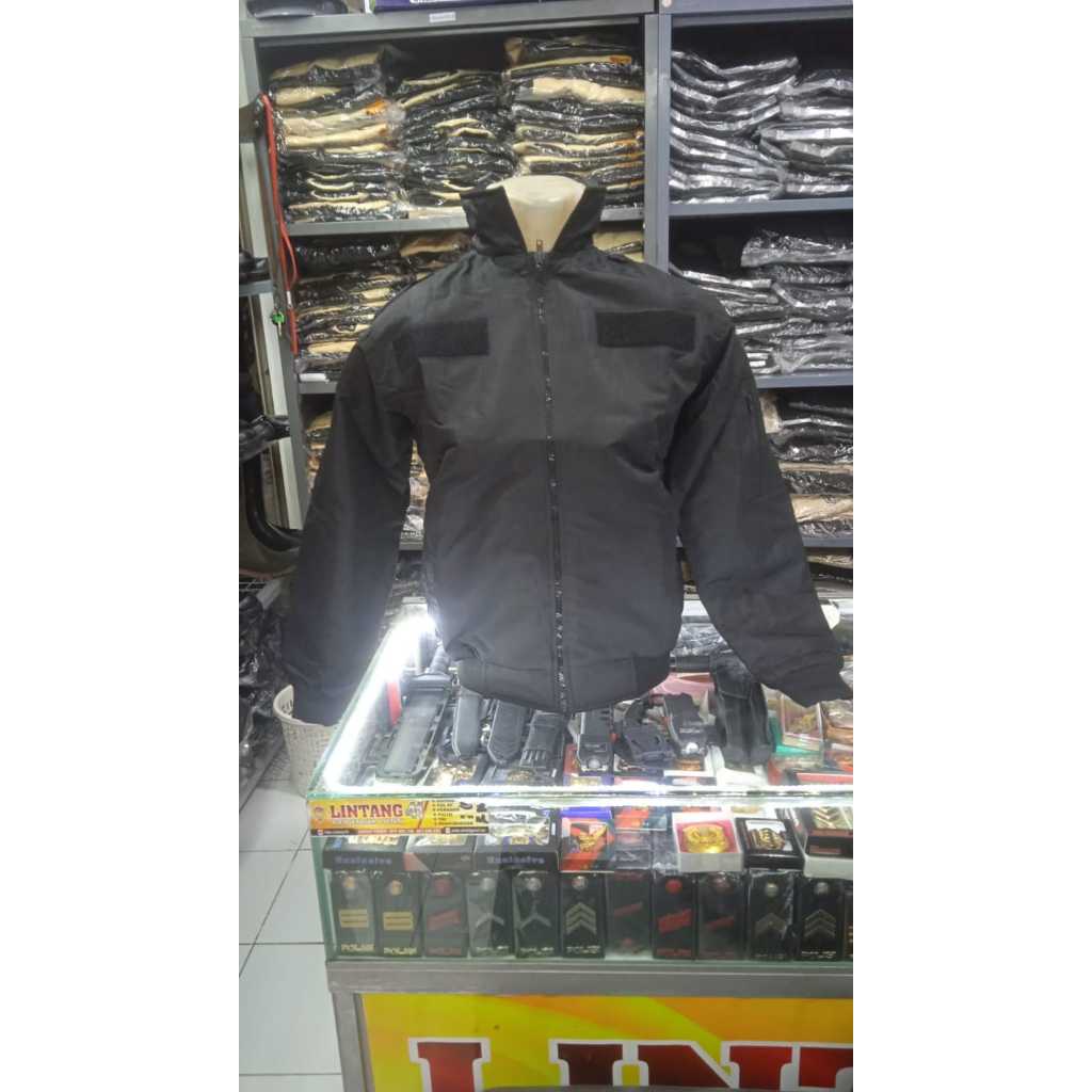 JAKET HITAM BOMBER ASLI JATAH POLRI/ JAKET ORIGINAL POLRI