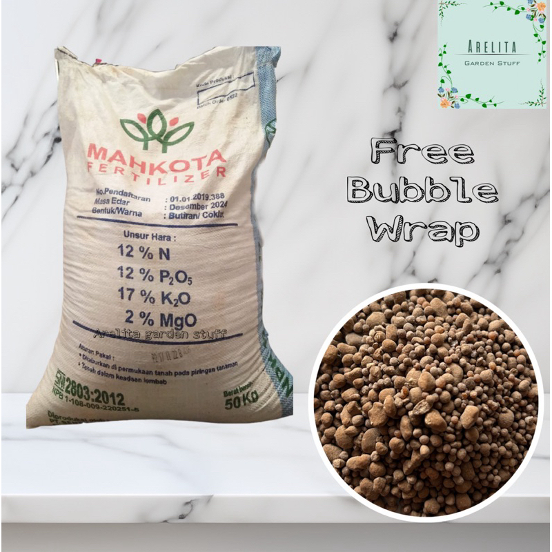 Pupuk NPK 12.12.17.2 Mahkota repack 1Kg