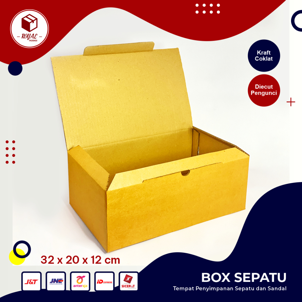 

Box ( 32 x 20 x 12 cm ) Kardus/Polos/Karton/Box/Sepatu/Packing - Bisa Custom Sablon Printi