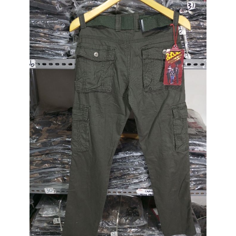 RJ6 Kyh//Kargo Panjang polos// Celana Impor//Celana Pria // Free Sabuk//Fashion BAWANG CHENG