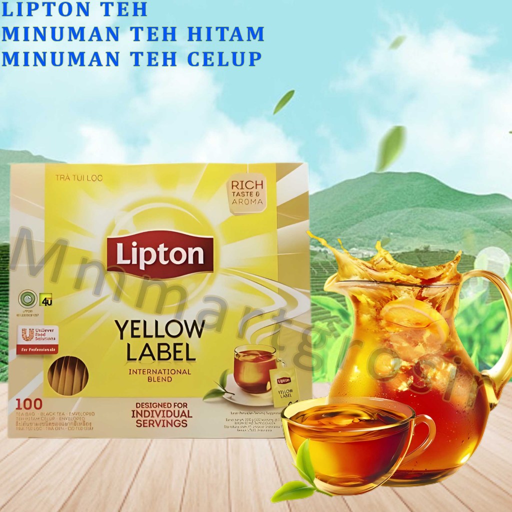 

Lipton Yellow Label / Minuman Teh Hitam / Teh Hitam Celup / 100pcs