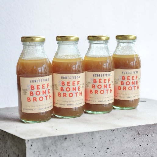 

HONESTFOOD Beef Bone Broth isi 4 Botol - Paket Care Package, Kaldu Tulang Sapi