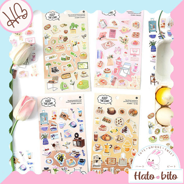 

Keep the love sticker aesthetic deko stiker lucu kawai cantik diy jurnal scrapbook HB1724