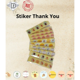 

100 PCS STIKER THANK YOU STIKER TERIMAKASIH TEMPELAN TERIMAKASIH STIKER PRODUK RANDOM