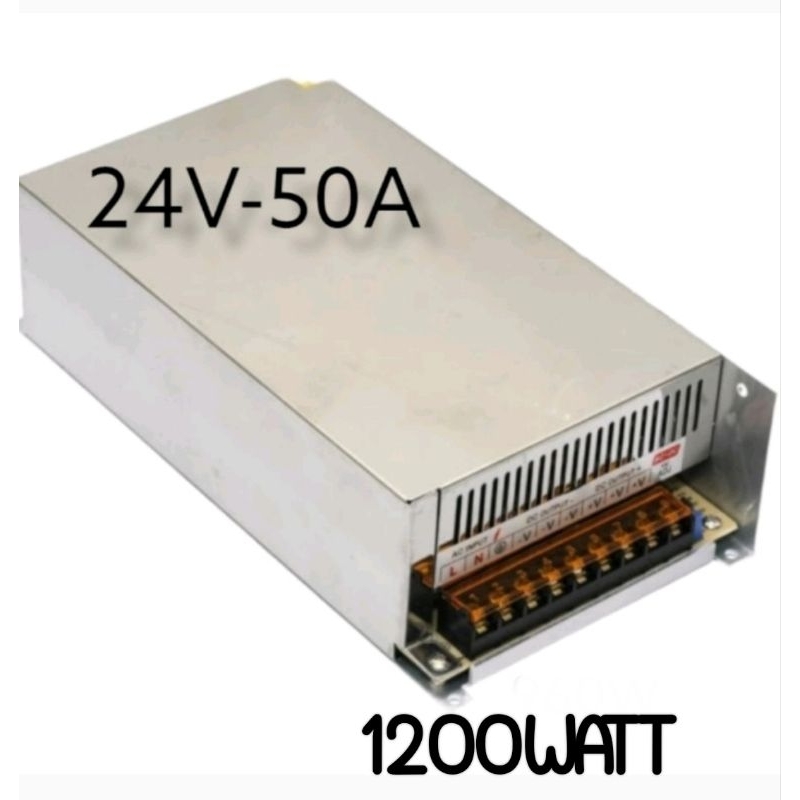 POWER SUPPLY 24V 50A 1200W CATU DAYA AC DC 24 VOLT 50 AMPERE TRANSFORMATORSWITCHING