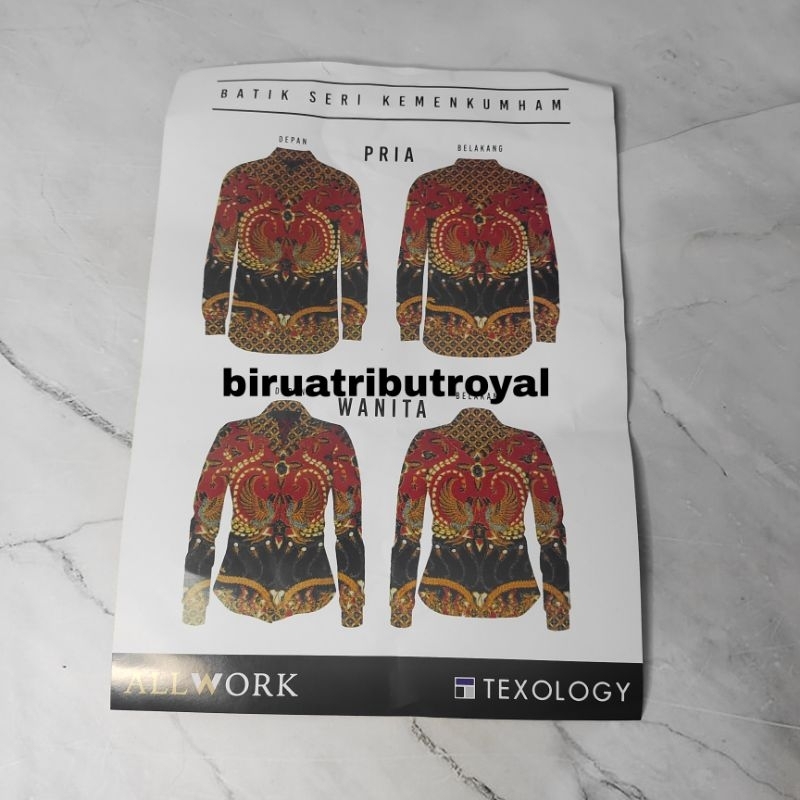 BAHAN BATIK SERI KEMENKUMHAM ALL WORK
