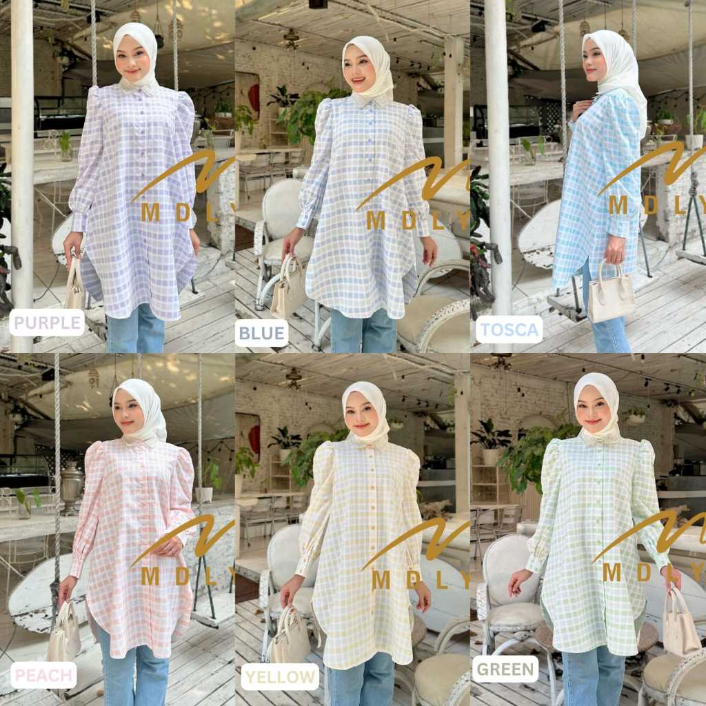 MDLY Original Terbaru baju atasan wanita Laudy Tunic by Mdly Tunik Mdly Terbaru