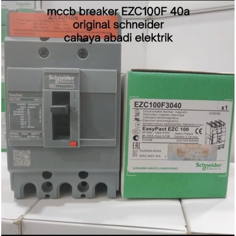 mccb breaker Schneider ezc100f 3040 3phase 40a/nfb breaker Schneider/MCcb Schneider 40a