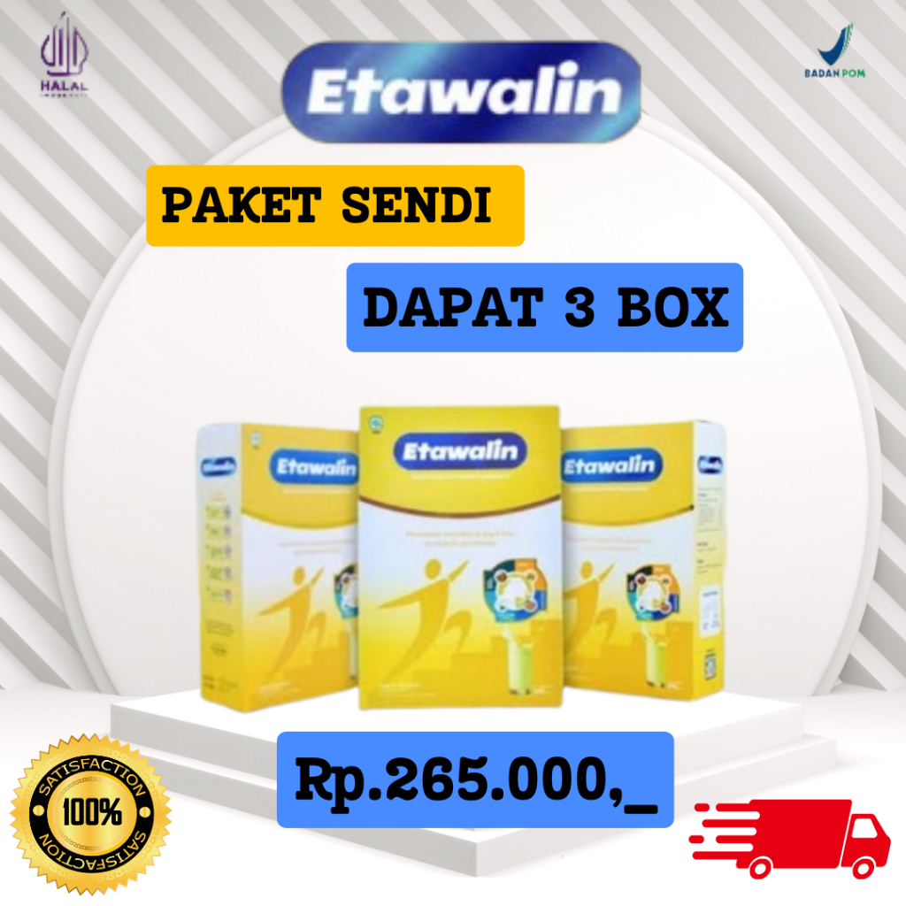 

Etawalin - Paket Susu 3 Box Untuk Atasi Asam Urat Radang Nyeri Sendi / Otot & Tulang / Mencegah Rematik Osteoporosis & Pegal Linu