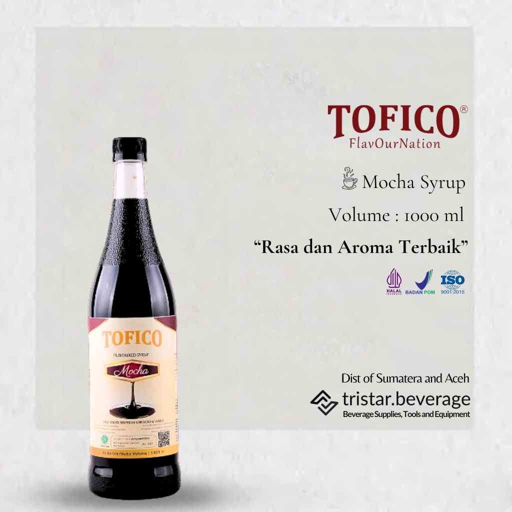 

Tofico Mocha Syrup - Sirup Premium Rasa Moka 1000 ml