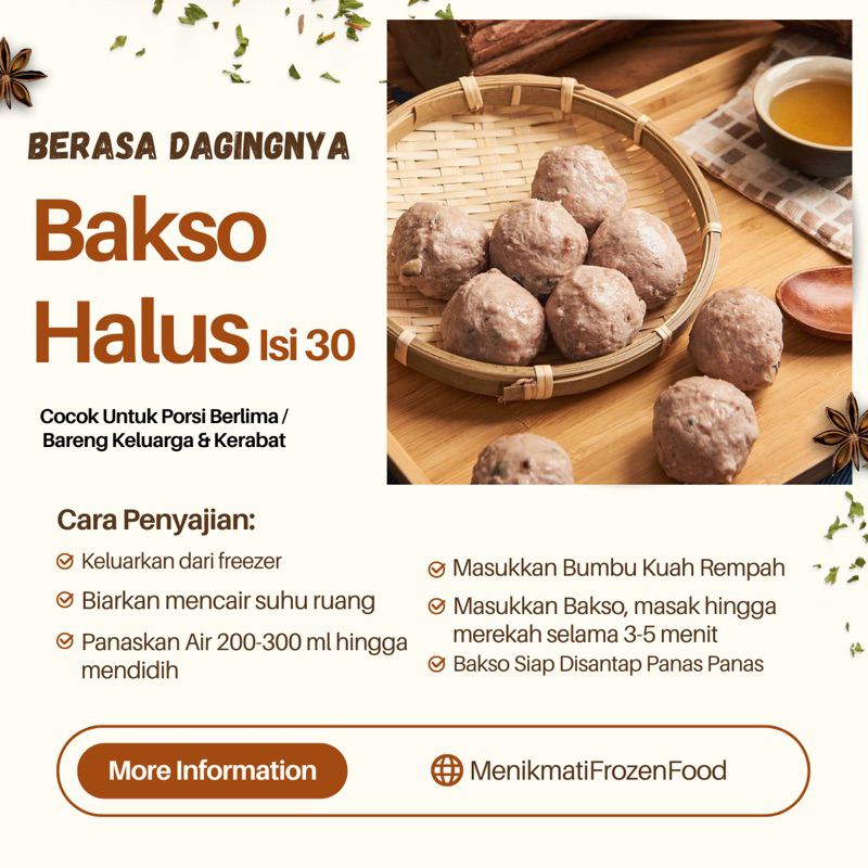 

Bakso Sapi Home Made BAKSOMU Paket Bakso Isi 30