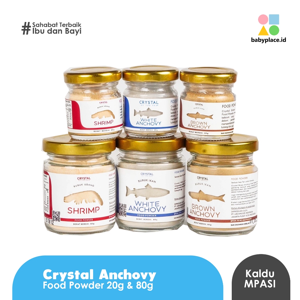 

CRYSTAL ANCHOVY - Food Powder 20g & 80g / kaldu mpasi