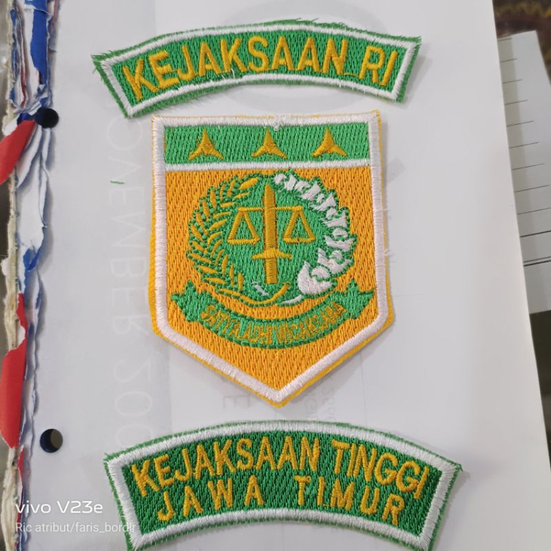 BET BORDIR LOGO LAMBANG KEJAKSAAN RI LOGO KEJAKSAAN TINGGI JAWA TIMUR BET PENGADILAN