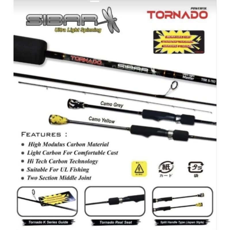 JORAN ROD TORNADO SIBAR 662UL 2-6 LB