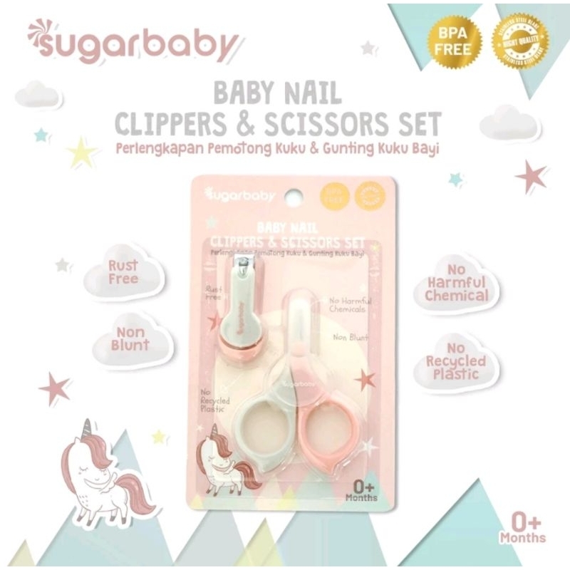 Gunting Kuku Bayi - Sugar baby Baby Nail Clippers & Scissors Set