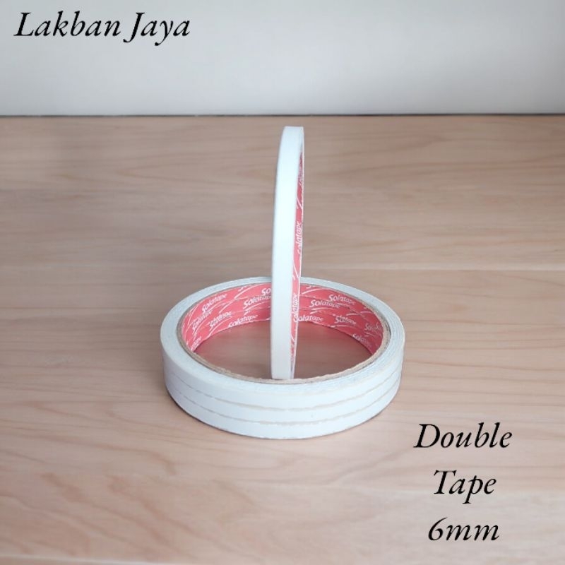 

Double Tape Kertas Uk:6mmx8mtr -SOLATAPE-Murah
