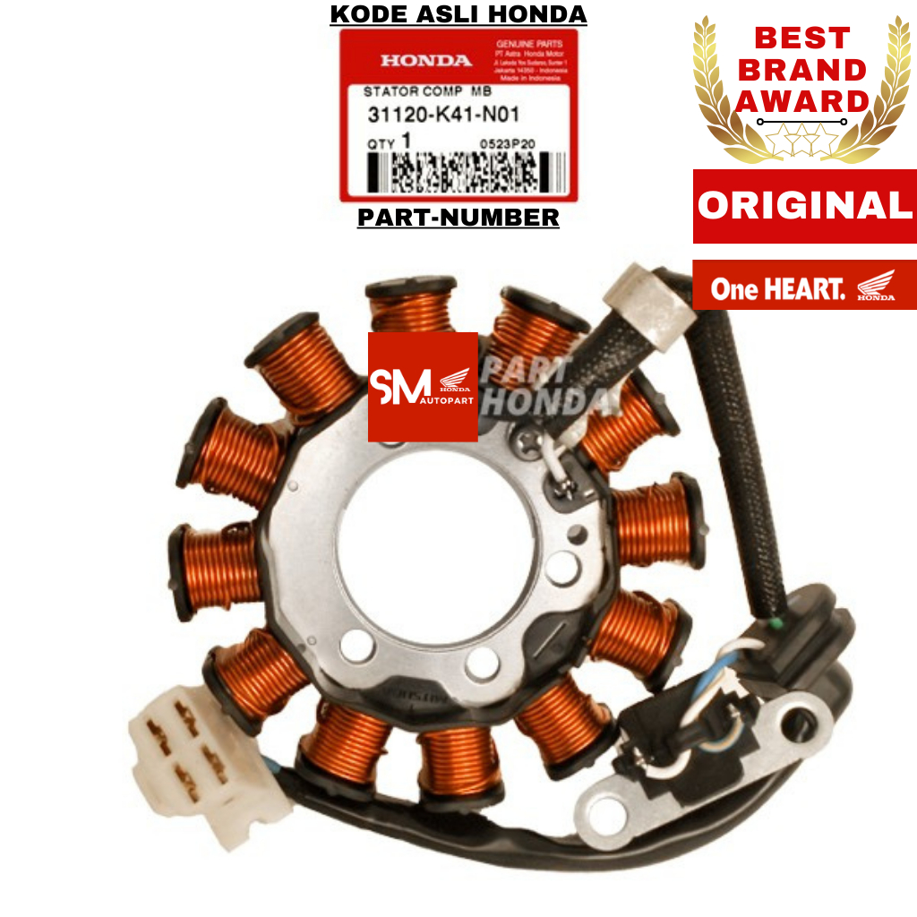 31120-K41-N01 Stator Comp Spol Spul Spool New Supra X 125 Fi Blade 125 Fi MB Mitsuba