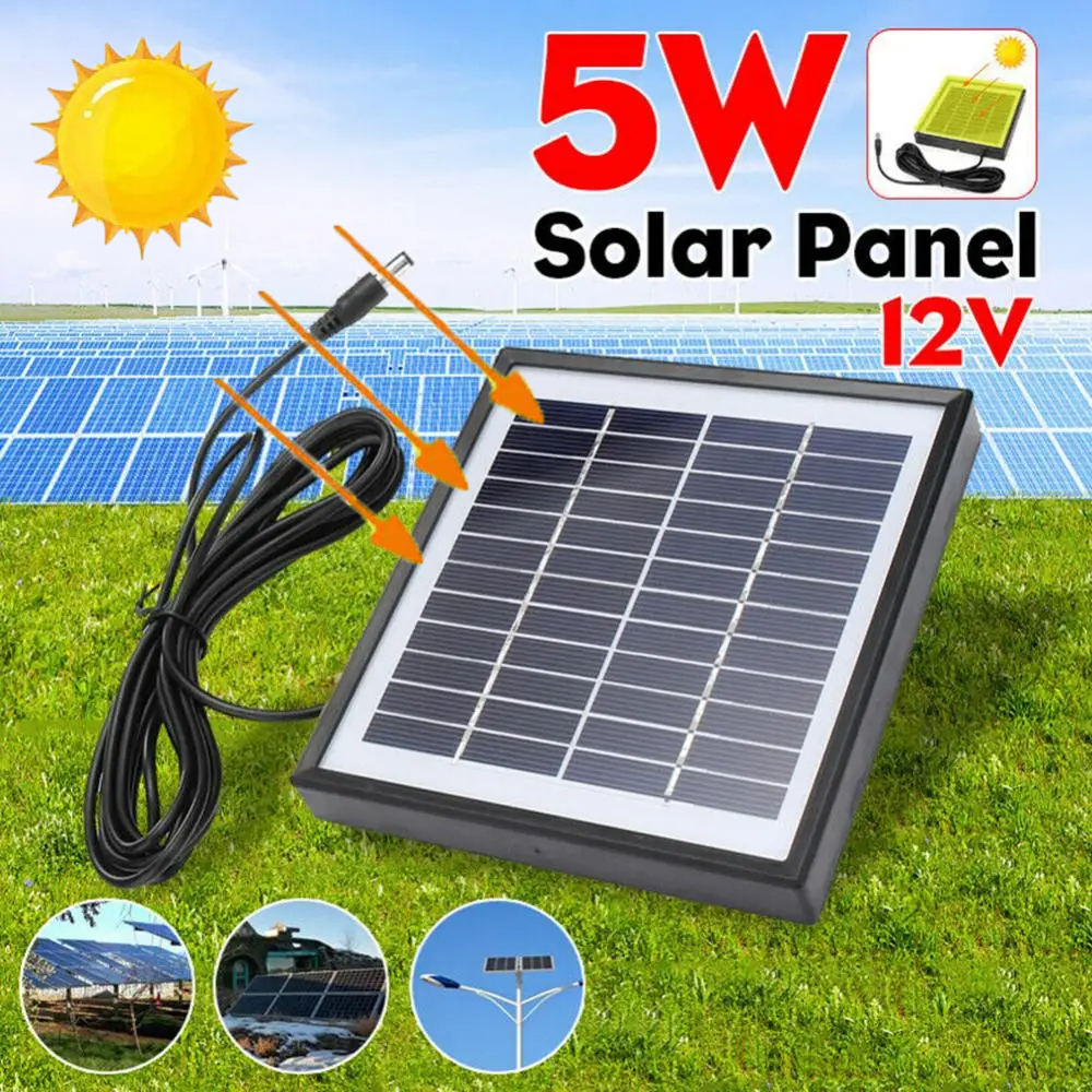 XM ANBOLT Panel Surya Multifungsi Panel Surya 12W Pengisian Daya 5V Panel Tahan Air dengan Dudukan