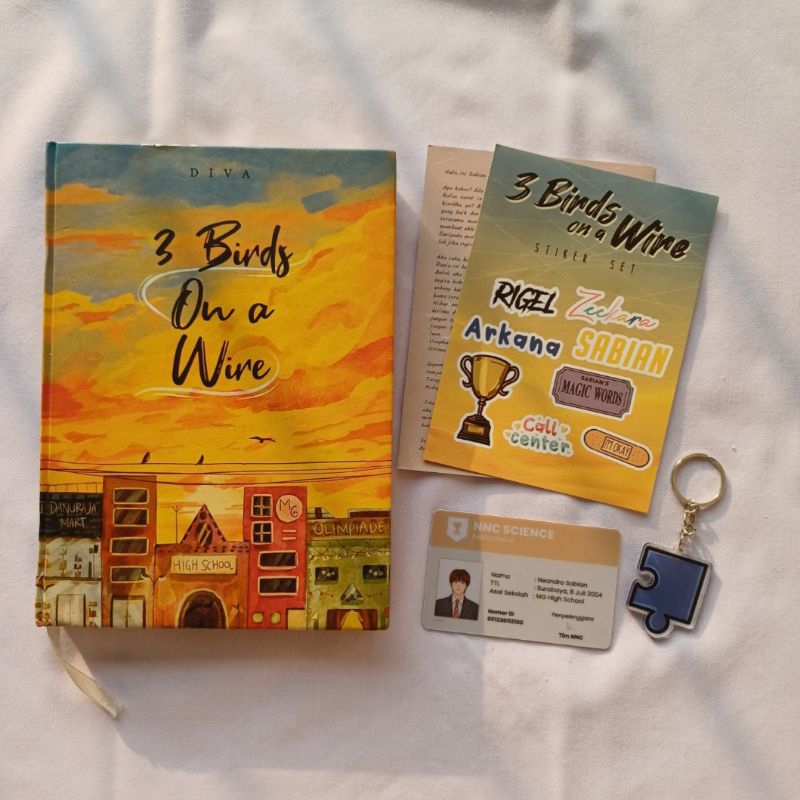 novel 3 birds on a wire preloved murah