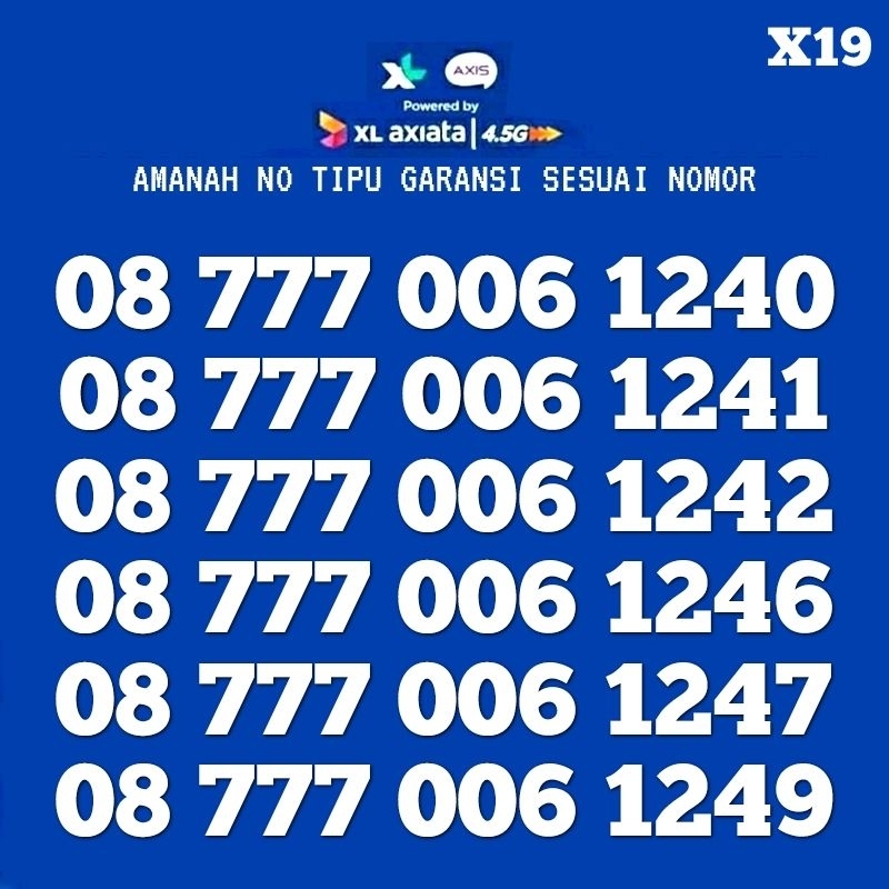 NOMOR CANTIK XL MURAH 0819